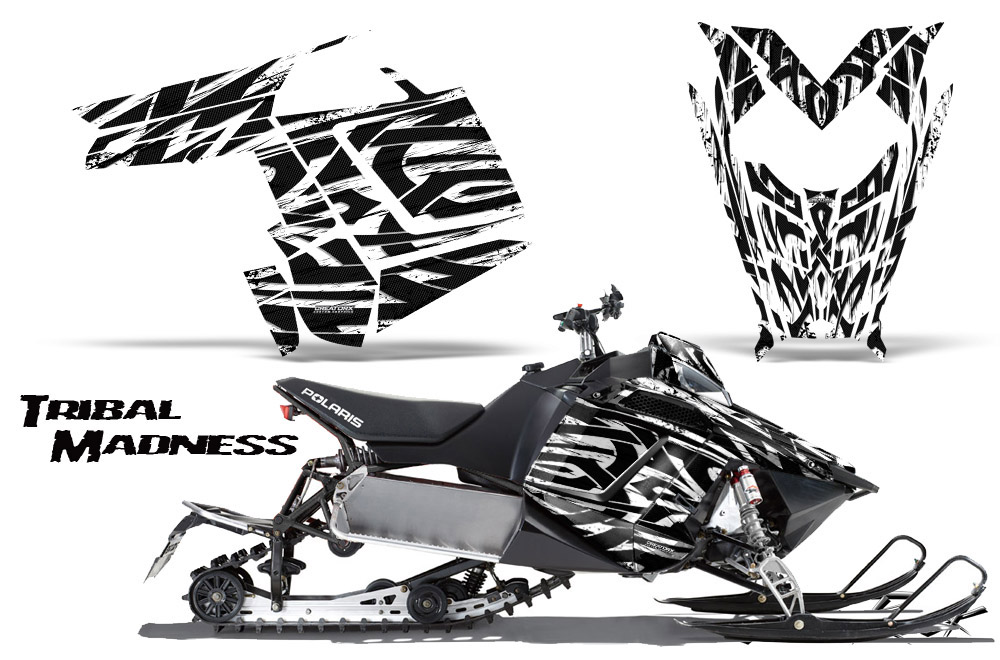 Polaris Rush Graphics Kit Tribal Madness White BB